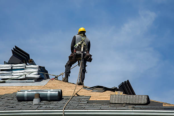 Professional Gutter Installation technician working in Old Forge, PA